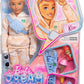 Barbie Dream Besties Doll and Accessories, Ken Posable Fashion Doll with Removable Fashions & Blonde Hair, 9 Summer & Skateboard Themed Pieces, JDD75