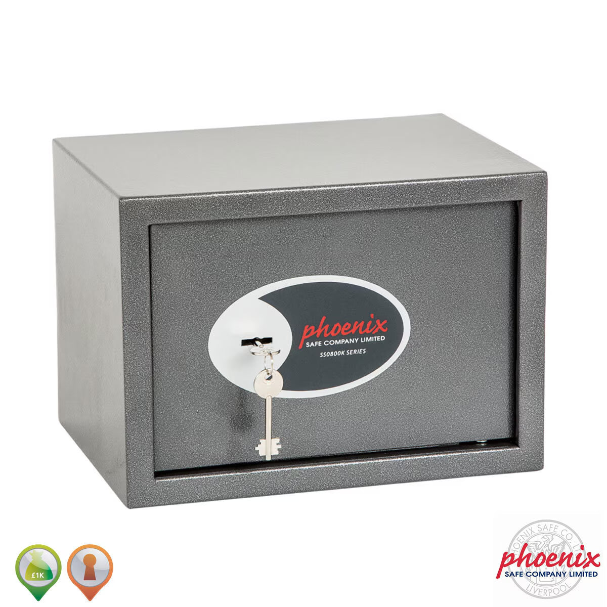 Phoenix 17 Litre Vela Home and Office SS0802K Security Safe with Key Lock image 0