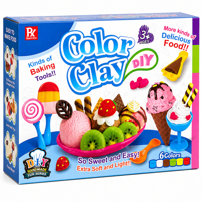 Collection de pâte à modeler, kit de crème glacée
