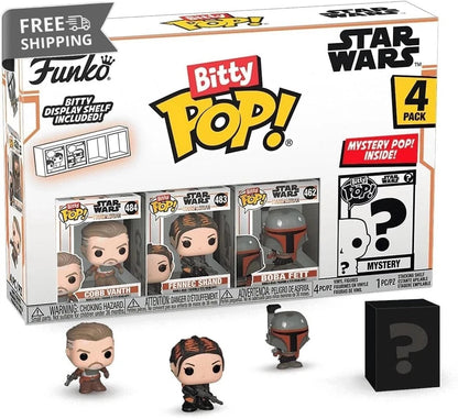 Funko Bitty POP! Mandalorian 4-Pack – Cobb Vanth, Fennec, Boba Fett + Mystery image 0
