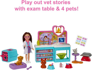 Barbie Chelsea Doll and Accessories Pet Vet Playset with Doll & 4 Animals image 3