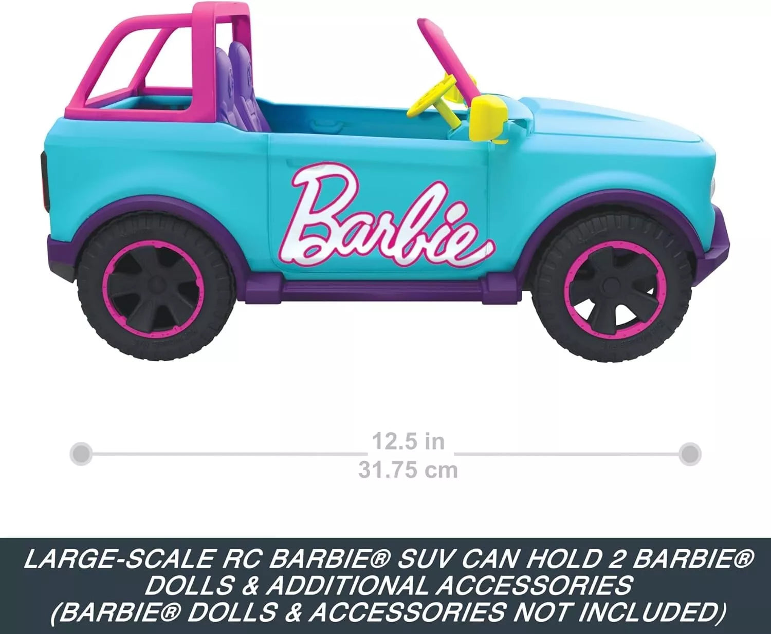 Hot Wheels Barbie RC Suv & Stickers, Battery-Powered Toy Truck image 4