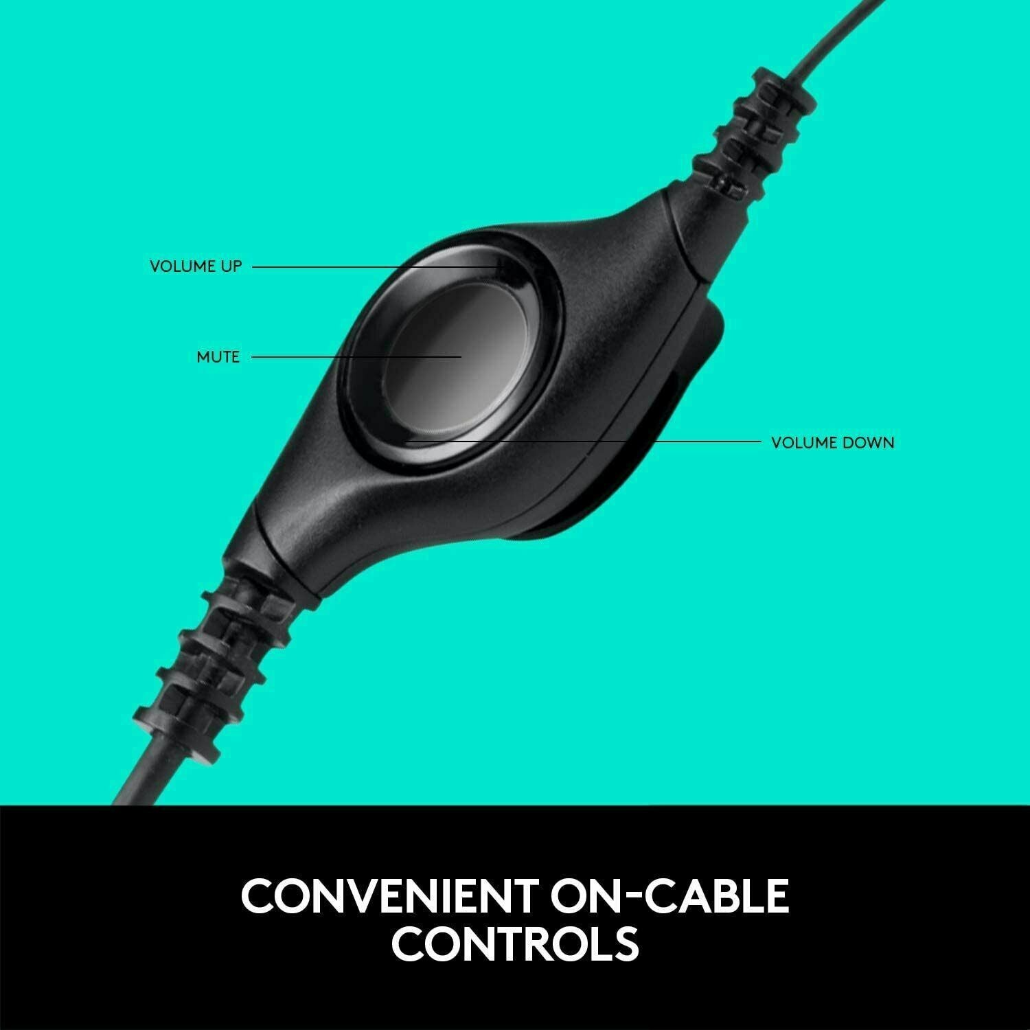 Logitech PC H390 Wired Headphones Noise-Cancelling With Mic image 4