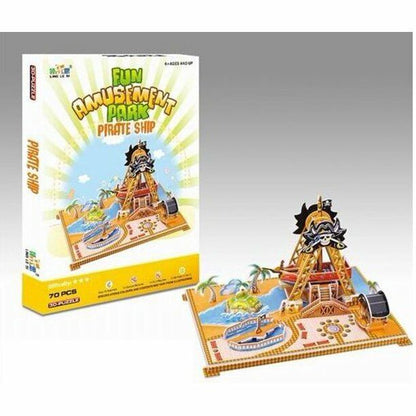 3-D Puzzle Building Set Create A Pirate Ship Jigsaw image 0