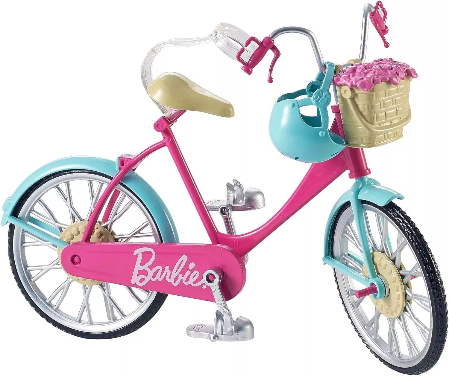 Barbie bike with Basket of Flowers image 0