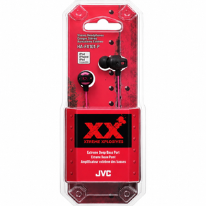 JVC HA-FX101 In-Ear Headphones | Lightweight | Pink