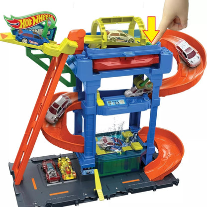Hot Wheels City Colour Changing Tunnel Twist Car Wash Playset image 0