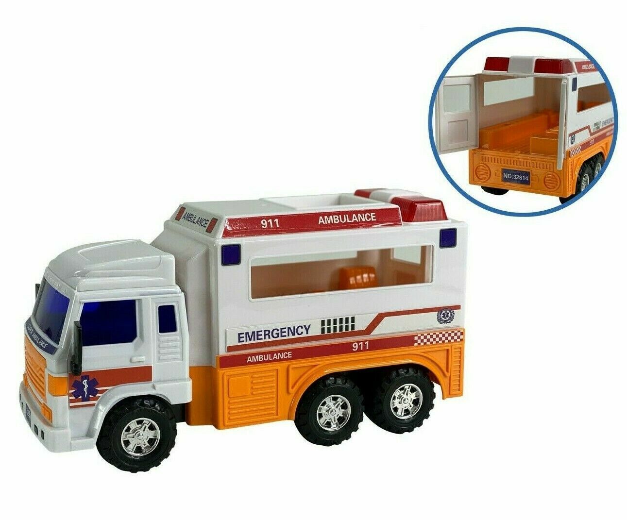 Ambulance Rescue 999 Toy Truck with Open and Close Back Doors Big Daddy image 2