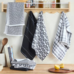 Kelly Collection Kitchen Towels 8 Pack, in Black image 0