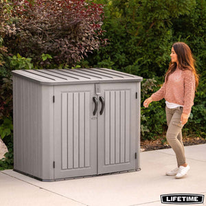 Lifetime 5Ft X 3Ft (1.5 X 0.9M) Horizontal Wood Look 1,300 Litre Storage Shed - Model 60350