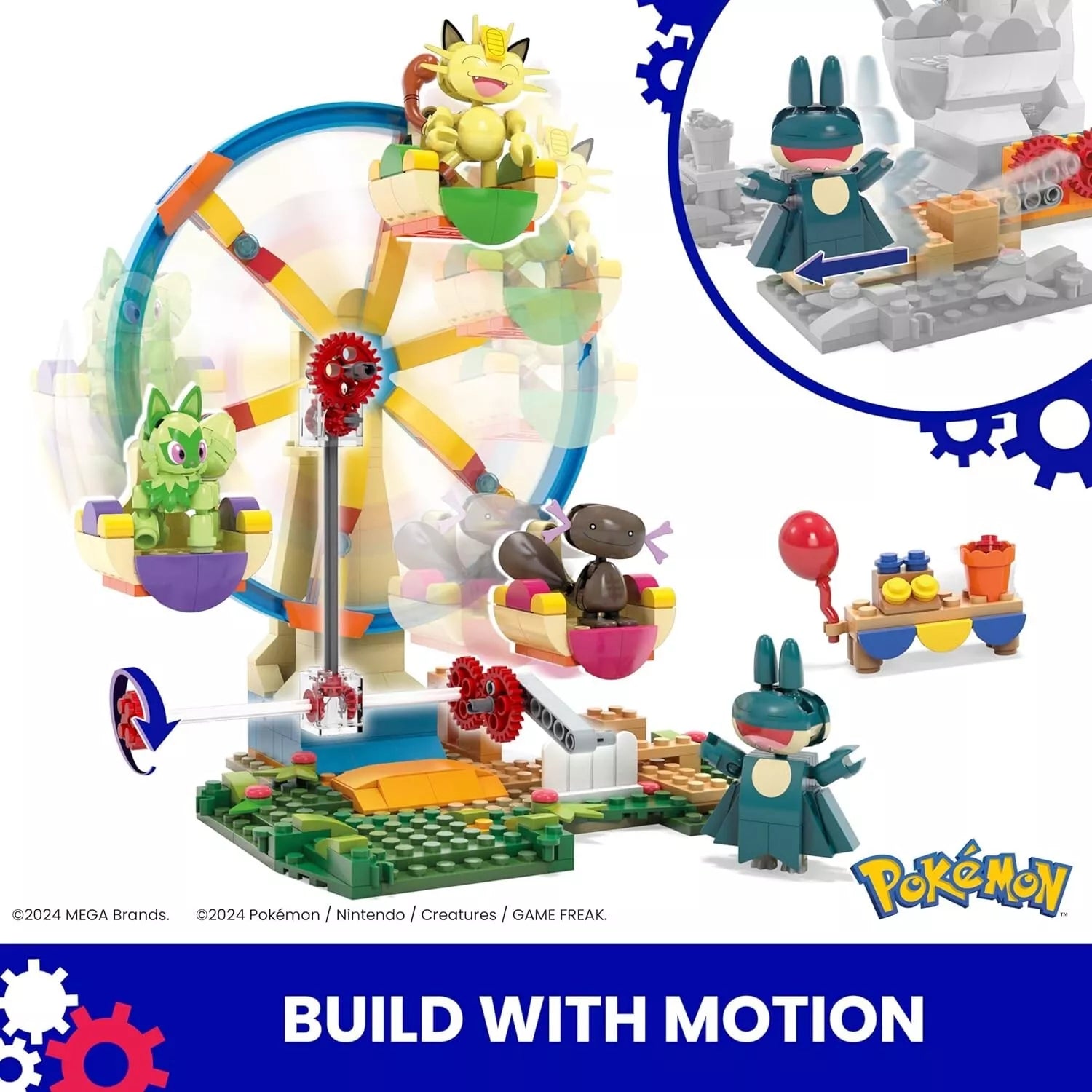 Mega Pokémon Building Toys Set Ferris Wheel Fun with 393 Pieces image 2