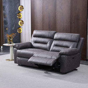 Lucca Grey Fabric Power Reclining Large 2 Seater Sofa
