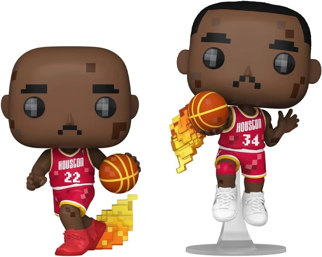Funko Pop! NBA JAM: Rockets - Clyde Drexler and Hakeem Olajuwon 2-Pack image 1