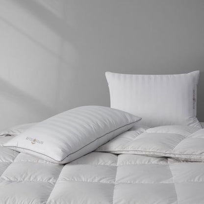Hotel Grand Feather & down Rolled Pillow, 2 Pack
