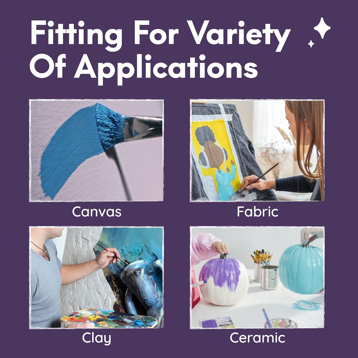 MozArt Acrylic Paint Set – 24 Rich Colours, 12ml Tubes image 4