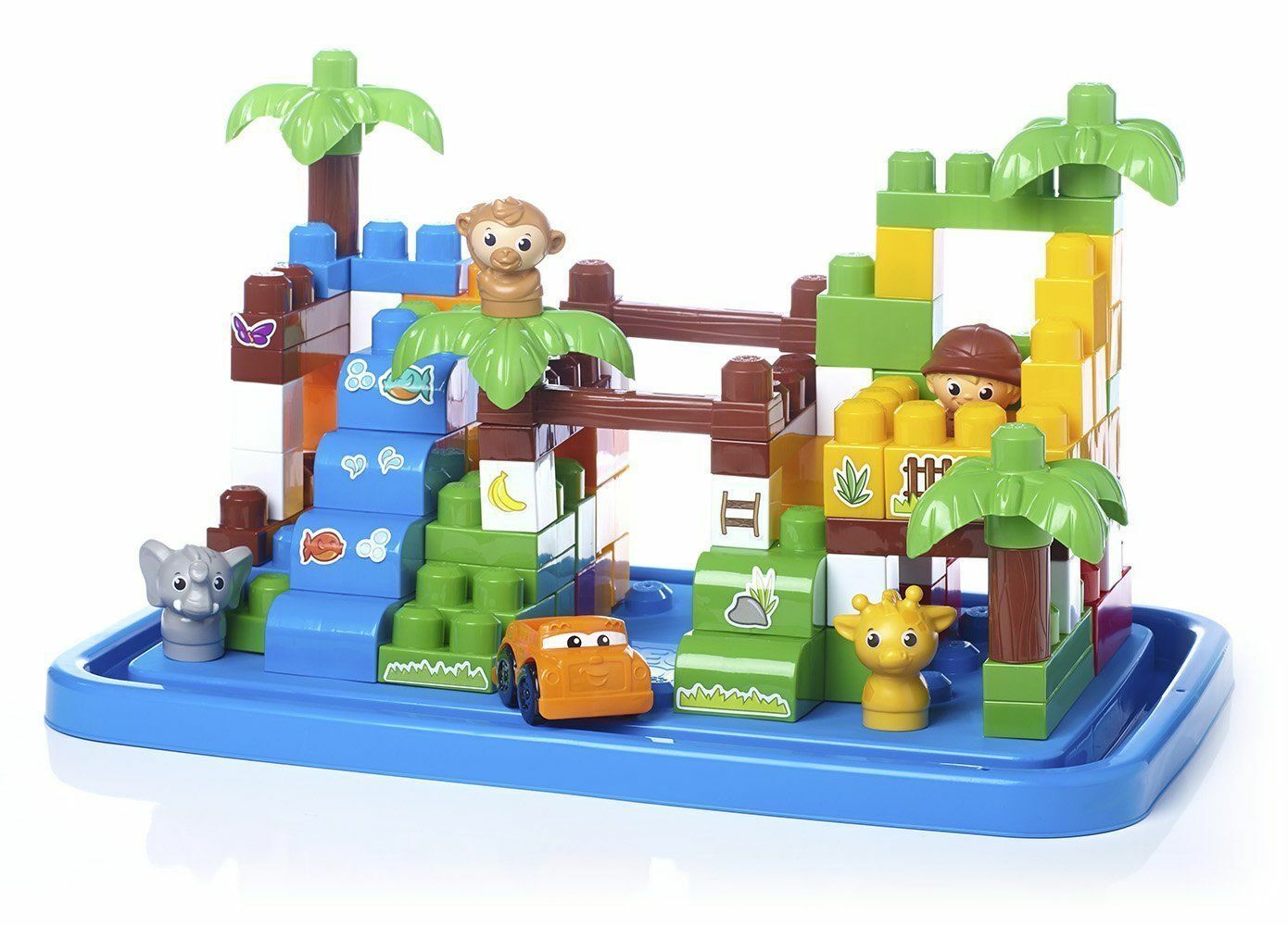 Mega Bloks First Builders Safari Animals Large Tub Town Fisher Price 100+ image 2