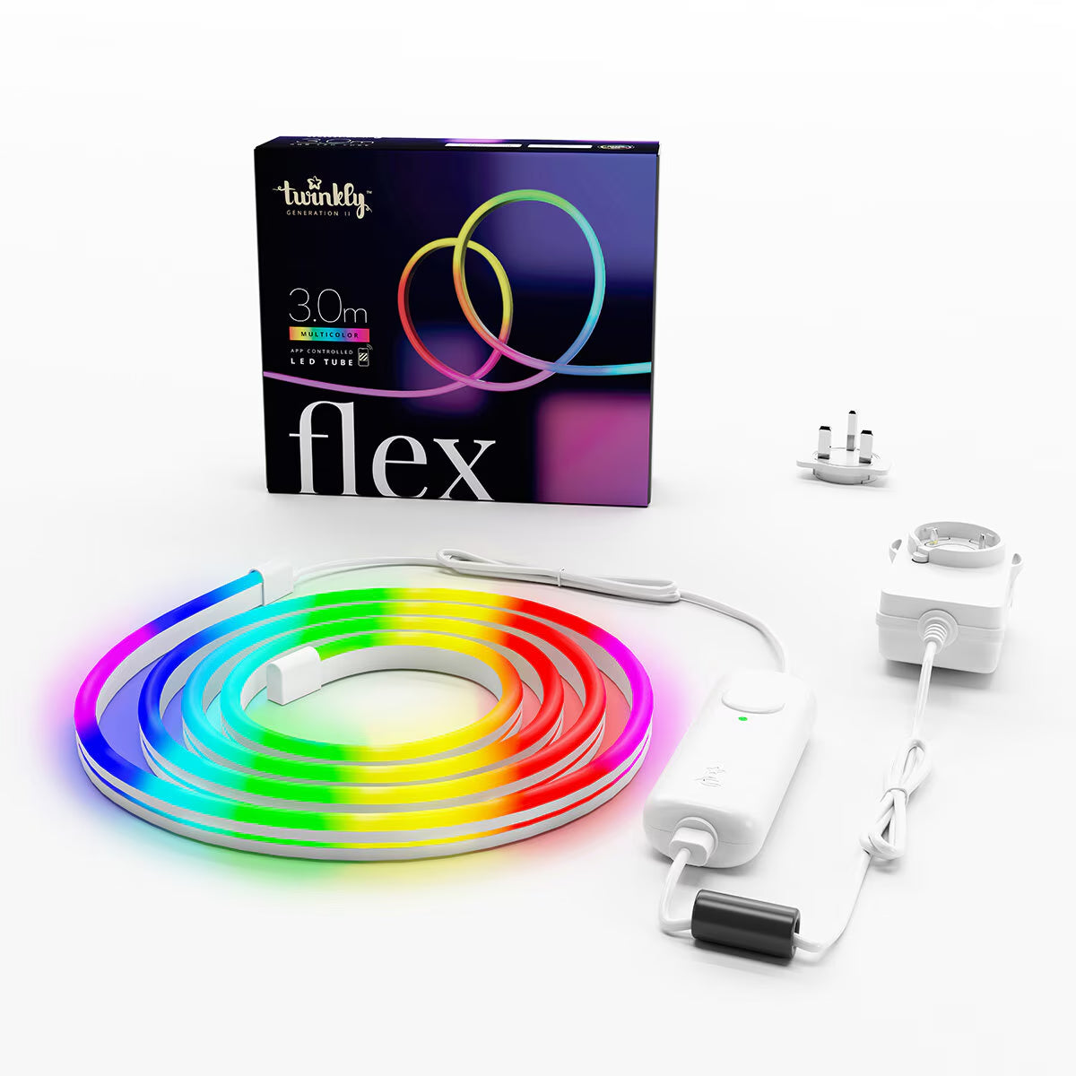 9.8 Ft (3M) Twinkly App Controlled Multicolour LED Flex Tube image 0