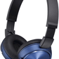 Sony MDR-ZX310 On-Ear Foldable Headphones – Metallic Blue image 1