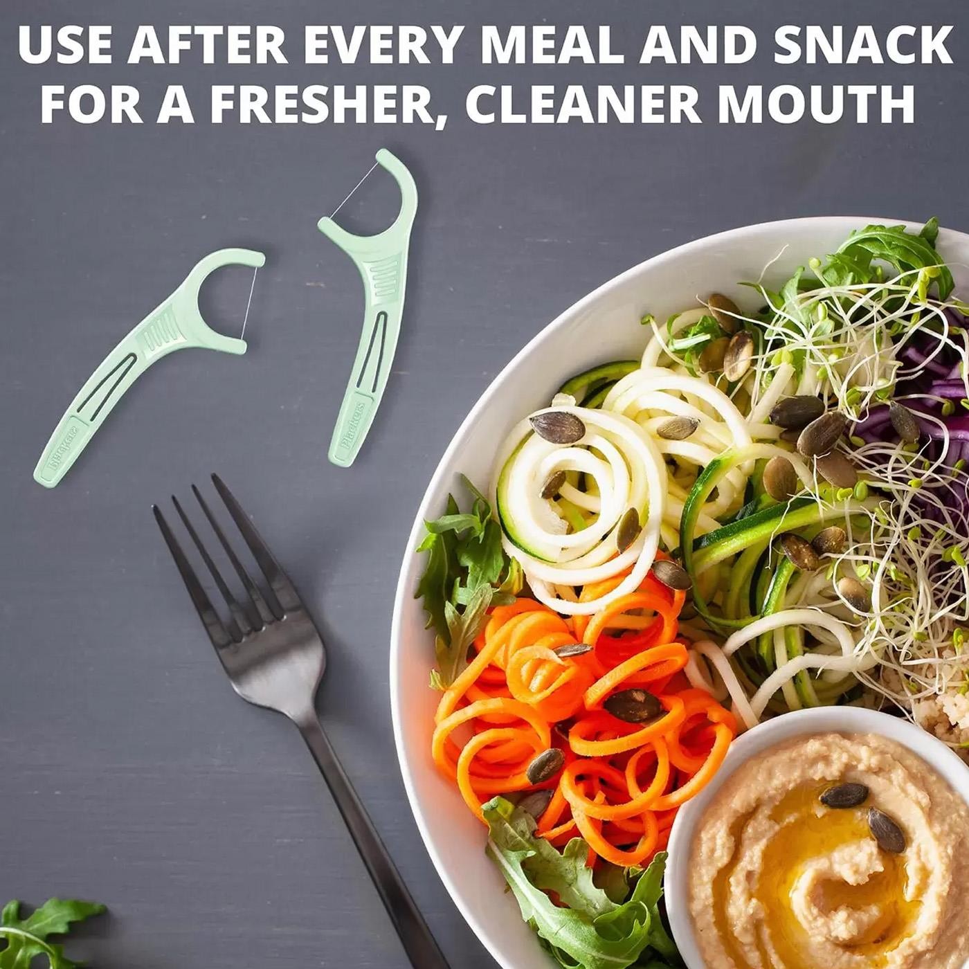 Plackers Micro Mint Dental Floss Picks 150 or 600 Ct Plaque Control image 3