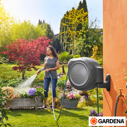 Gardena Wall-Mounted 30M (98Ft) Hose Box with Automatic Roll-Up image 0
