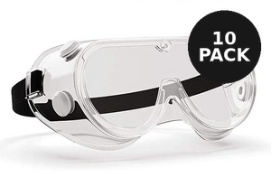 Lunettes de sécurité Manissa, étanches, anti-buée (paquet de 10 pièces)