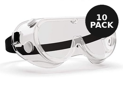 Lunettes de sécurité Manissa, étanches, anti-buée (paquet de 10 pièces)