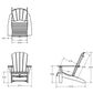 Leisure Line Adirondack Faux Wood Garden Chair in Grey