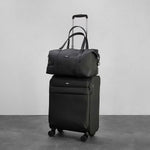 Rock Harper 2 Piece Softside Cabin and Holdall Luggage Set in Black