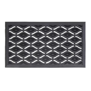 Tapis de porte en caoutchouc JVL Elipses Eyes, 40 x 70 cm - Lot de 2