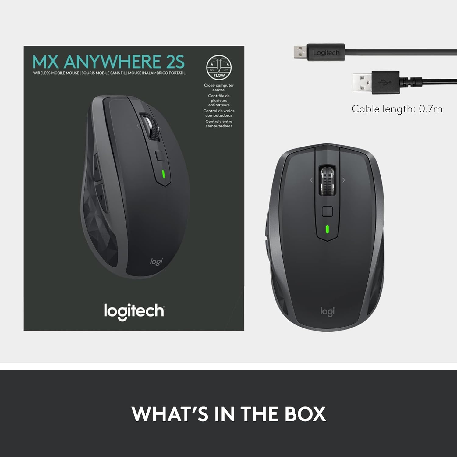 Logitech - MX Anywhere 2S Wireless Laser Mouse - Black image 3