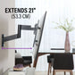 Support mural pour téléviseur Sanus Preferred 26-55" à mouvement complet, SMF421-B2