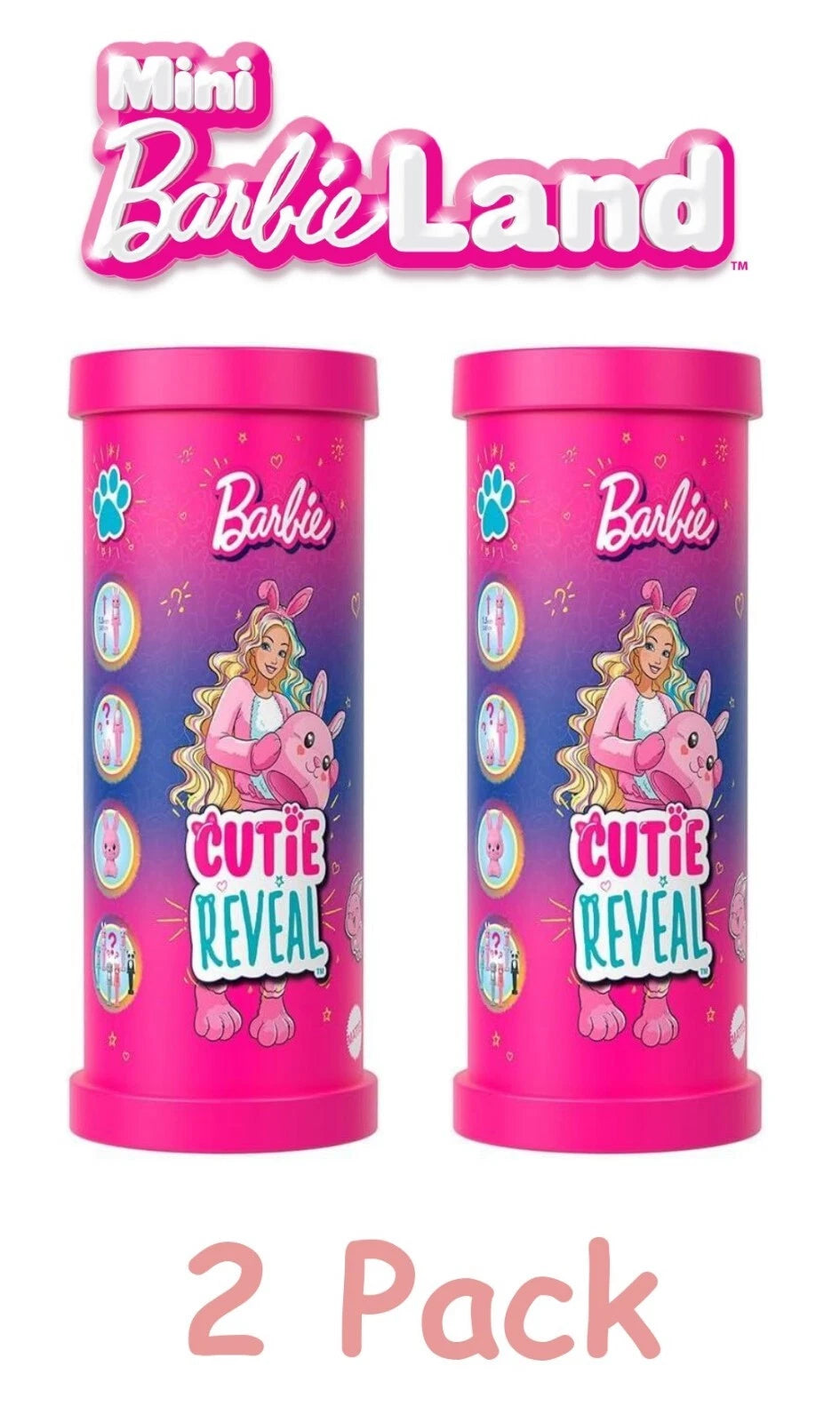 Mini BarbieLand Cutie Reveal Doll & Pet, Color Dream Series image 7