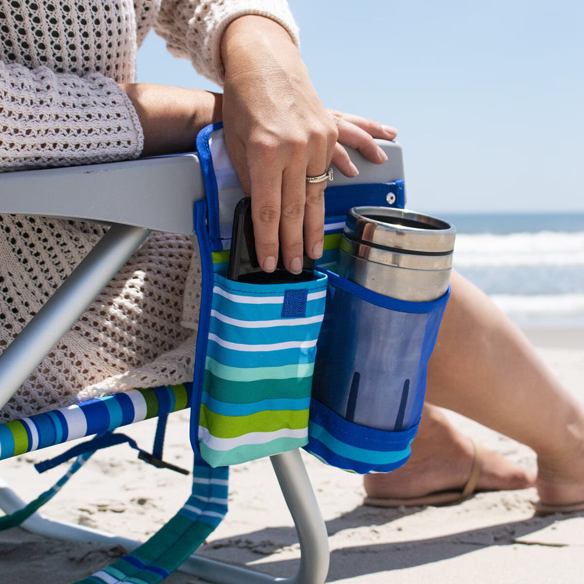 Tommy Bahama Backpack Beach Chair in Blue