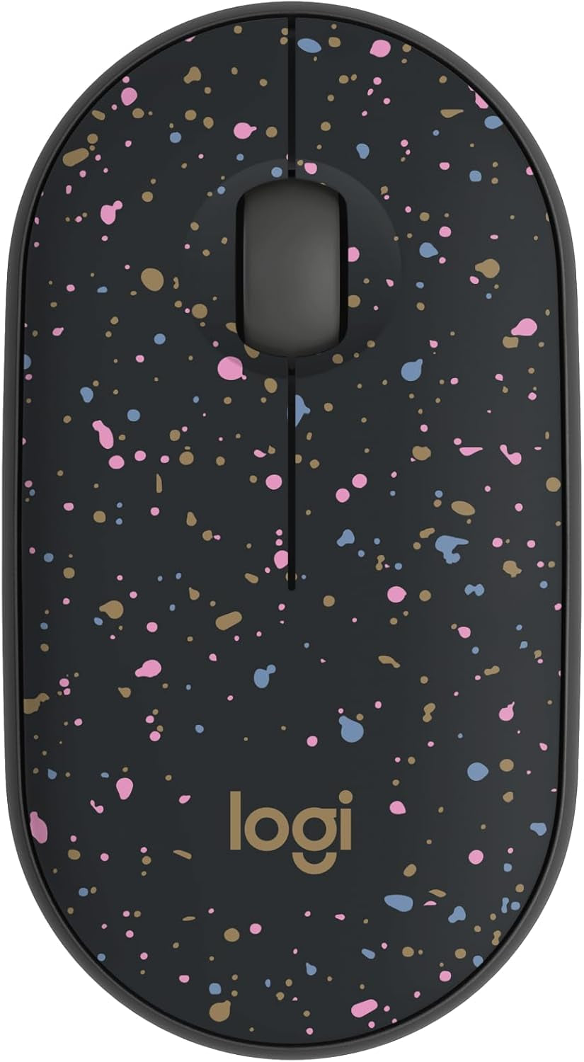 Logitech M340 Wireless Mouse with Limited Edition Prints, USB Receiver and Silent Clicks, Portable Wireless Mouse for Laptop, PC, Windows, Chrome, Surface – Speckles