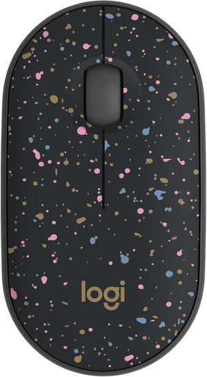 Logitech M340 Wireless Mouse with Limited Edition Prints, USB Receiver and Silent Clicks, Portable Wireless Mouse for Laptop, PC, Windows, Chrome, Surface – Speckles