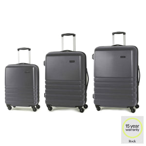 Rock Byron 3 Piece Hardside Luggage Set in Charcoal image 0