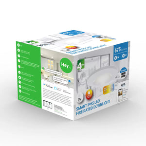 Spot encastré LED 4Lite Wiz Connected, résistant au feu et IP65, blanc