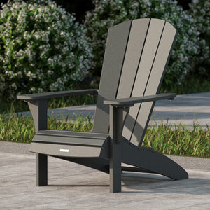Leisure Line Adirondack Faux Wood Garden Chair in Grey