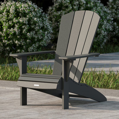 Leisure Line Adirondack Faux Wood Garden Chair in Grey
