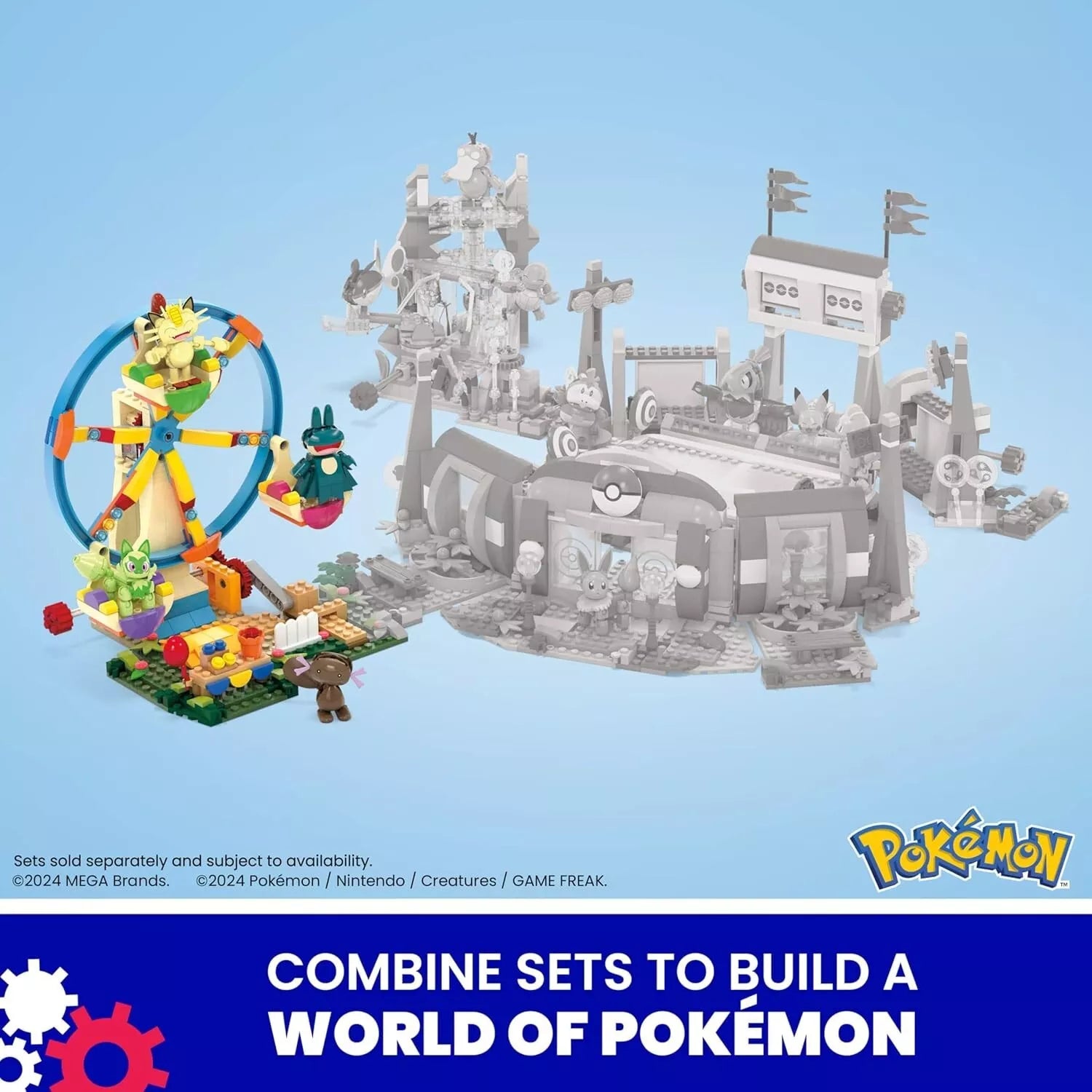 Mega Pokémon Building Toys Set Ferris Wheel Fun with 393 Pieces image 5