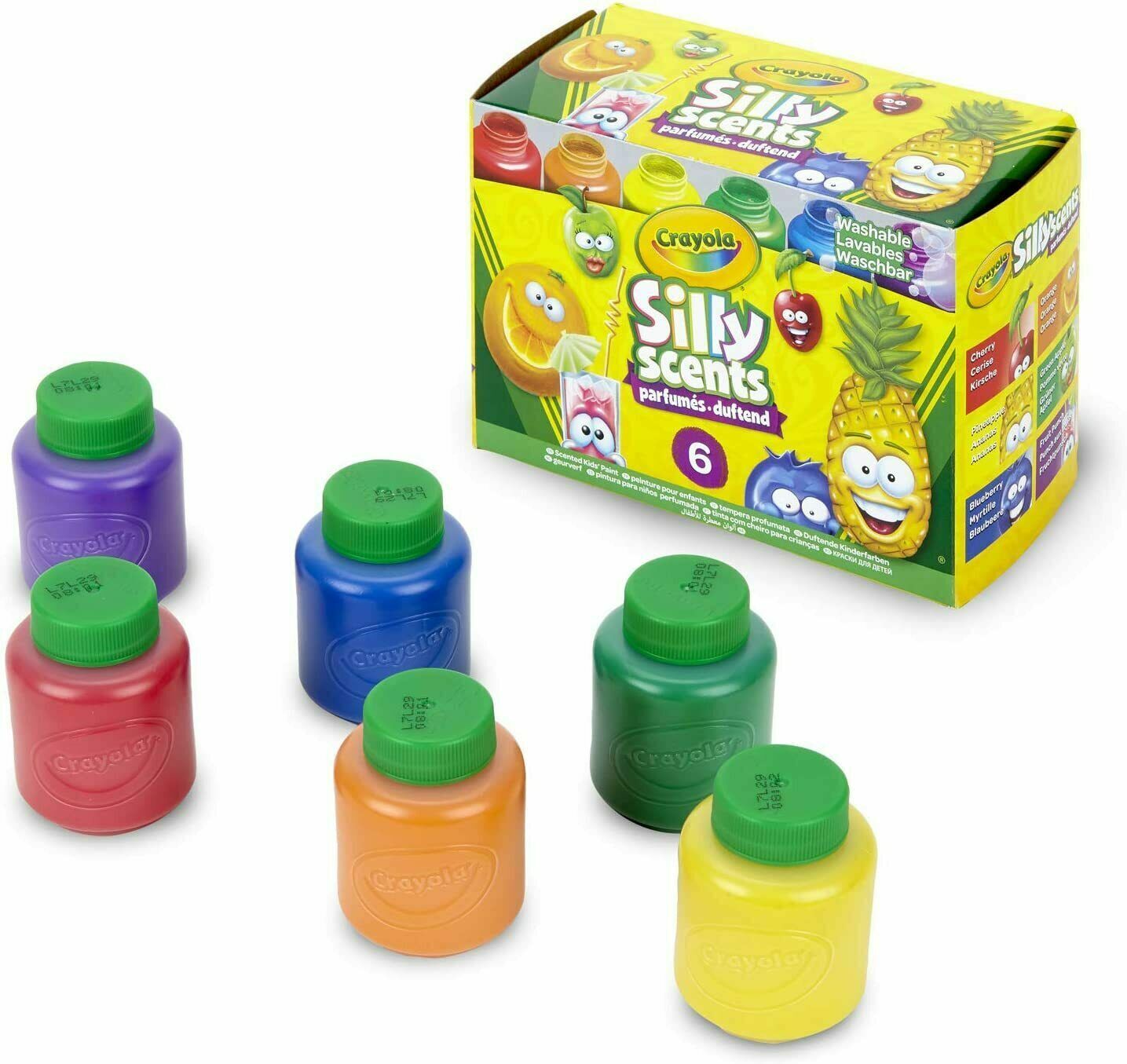 Crayola Washable Paint Scented Silly Scents, Kids Paint, , 6 Count 54-2392 NEW image 0