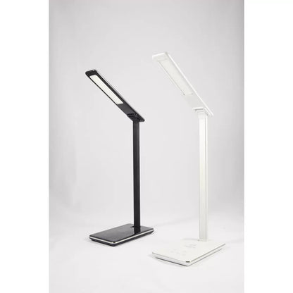 Touchdown LED Desk Lamp with Qi Wireless Charging – Black or White