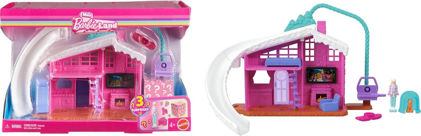 Mini BarbieLand Dreamhouse Playset with Surprise 1.5-inch Doll image 0