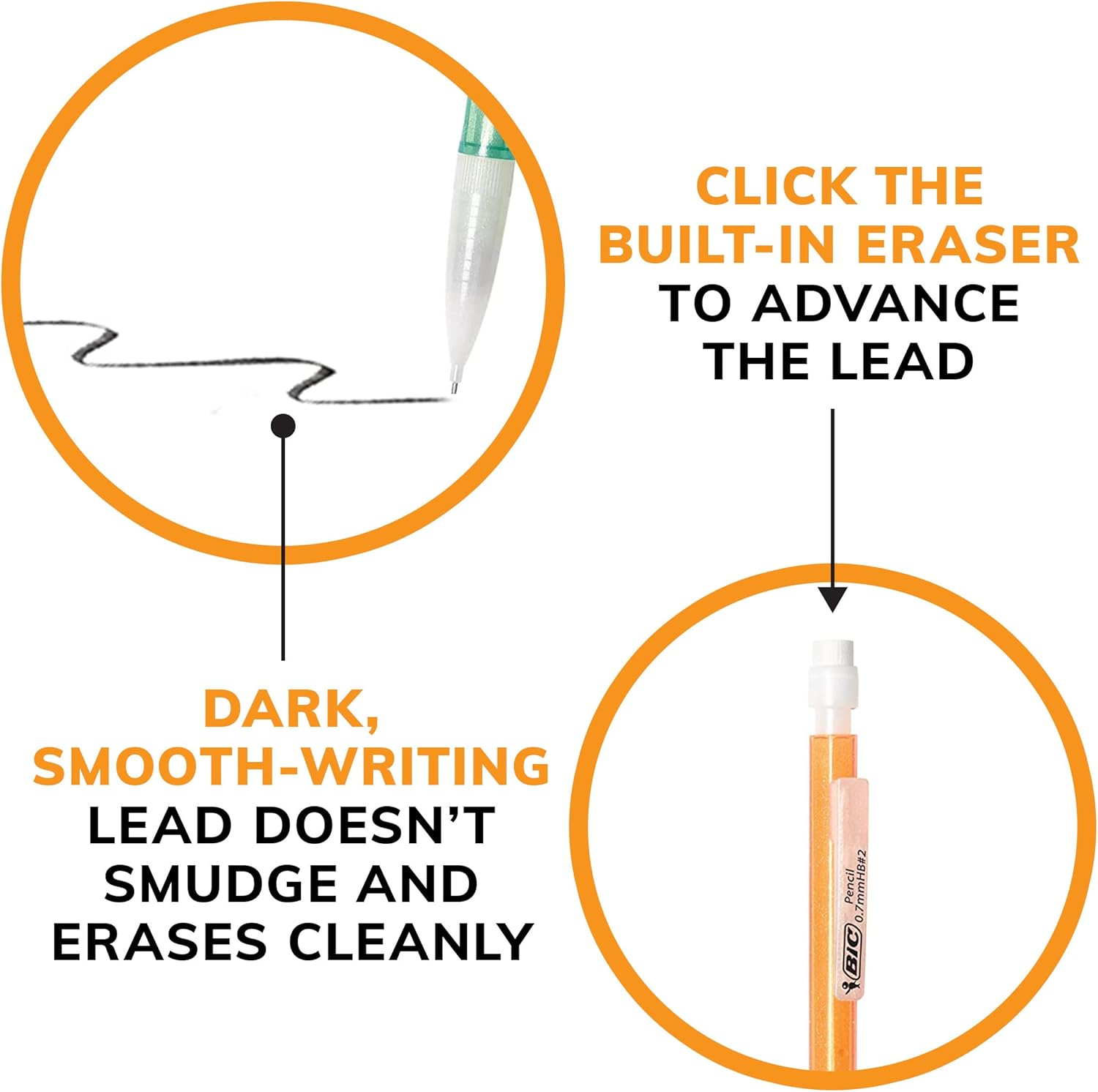 BIC Xtra Sparkle Multi‑Colour No 2 Mechanical Pencils – 24 Pack - 0.7mm image 1