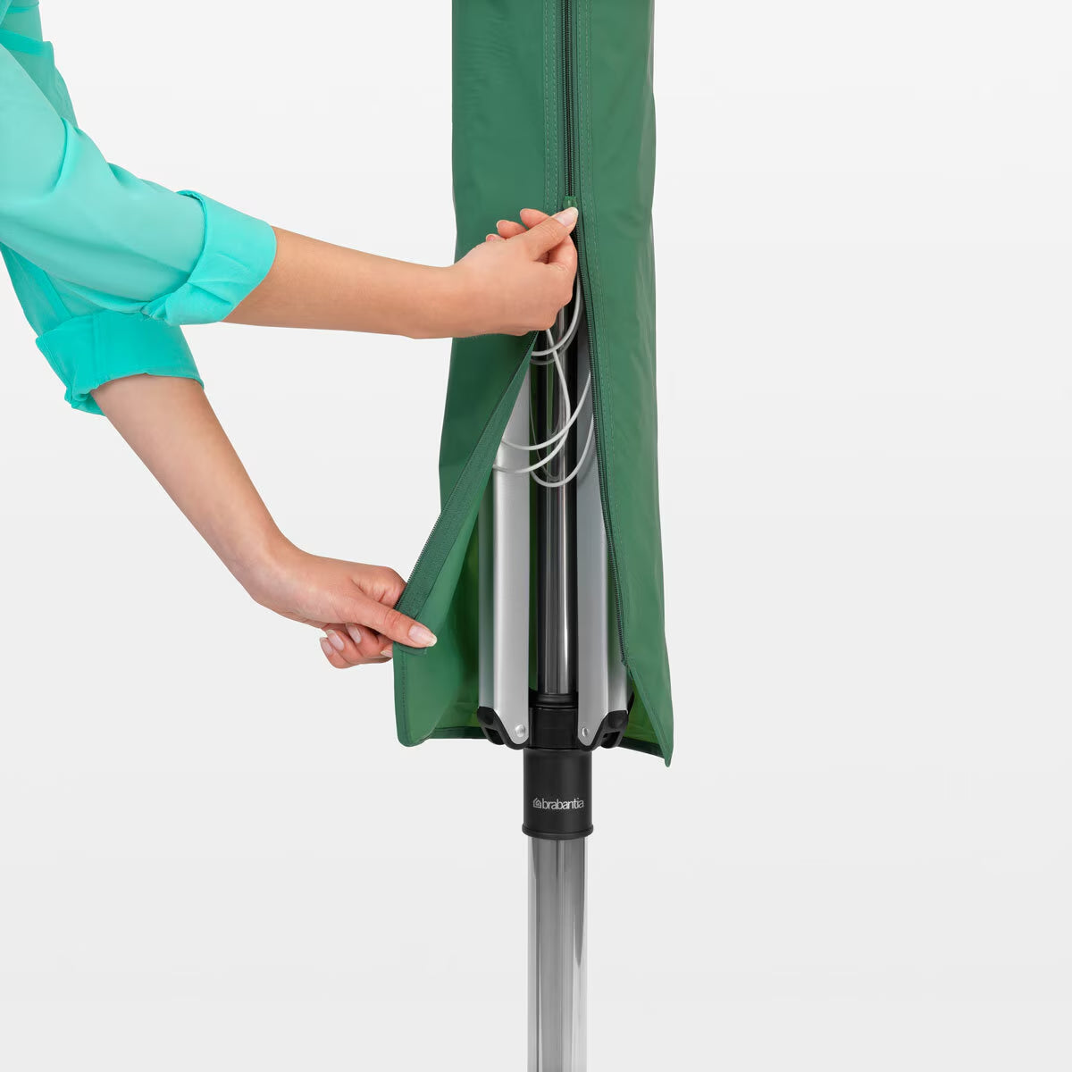 Brabantia Lift-O-Matic 50M Rotary Airer 50M with Ground Spike + Cover