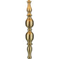 Lampadaire Madrid en laiton antique avec abat-jour en imitation soie