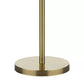 Lampadaire Madrid en laiton antique avec abat-jour en imitation soie