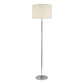 Lampadaire Delta en chrome poli avec abat-jour ivoire