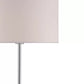 Lampadaire Delta en chrome poli avec abat-jour ivoire