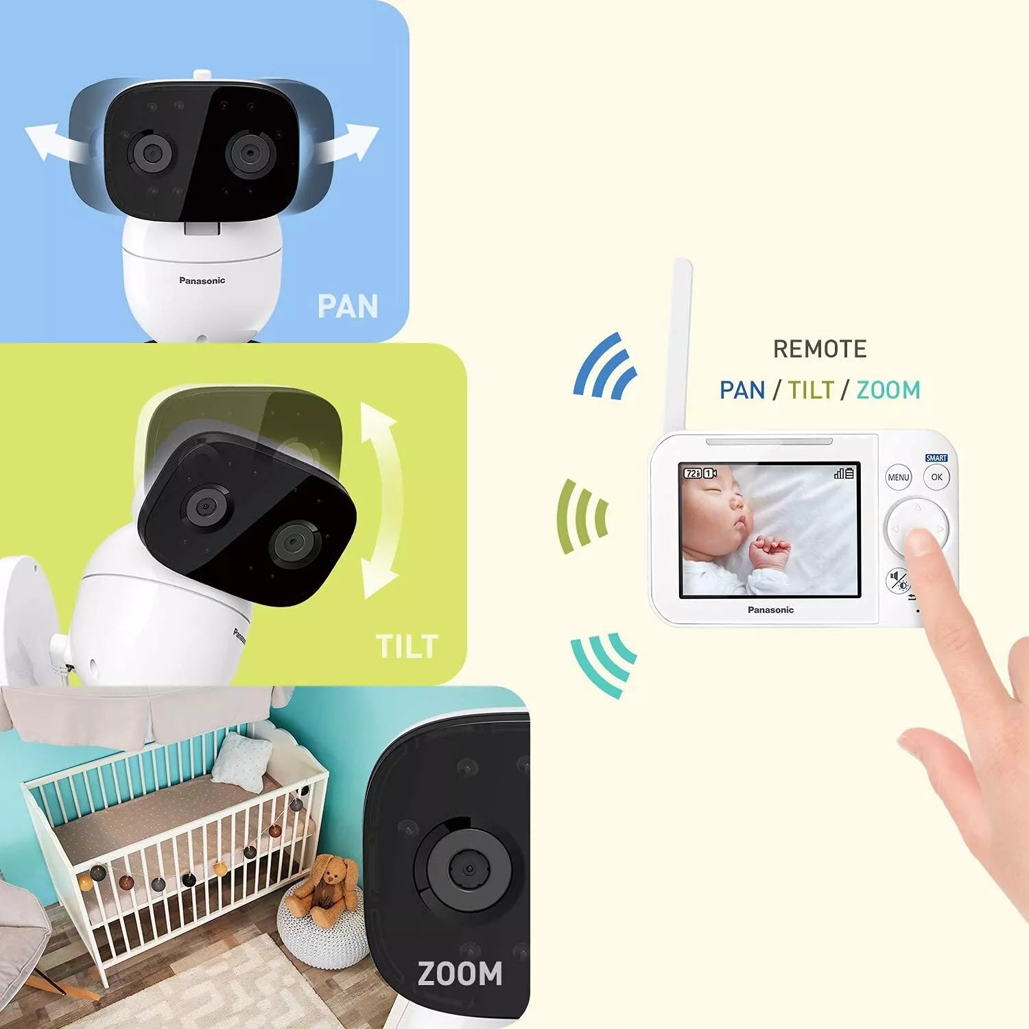 Panasonic Baby Monitor with Camera and Audio White image 9